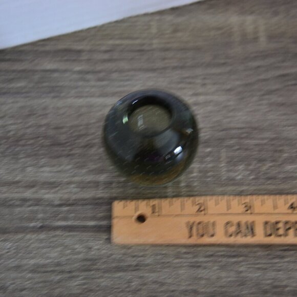 Vtg Smokey Glass Candle Holders With Controlled Bubbles - Picture 7 of 8